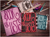 Notebook Cover - Book of Lists