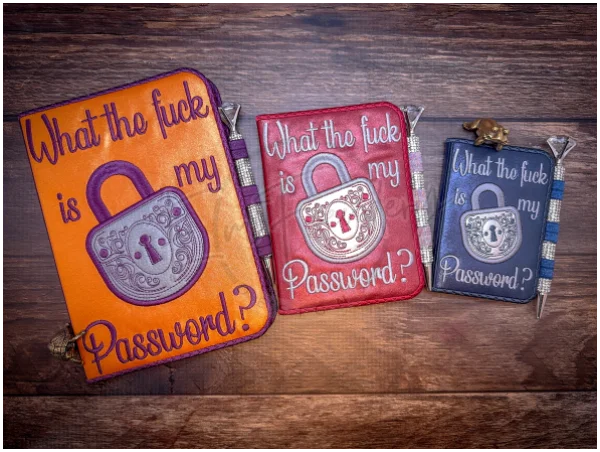 Notebook Cover - WTF is my Password? – EmFreudery Designs