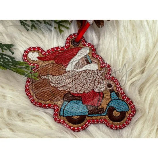 Ornament - Santa Scooter