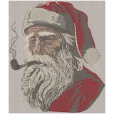 Pipe Smoking Santa 7.08 X 6.09