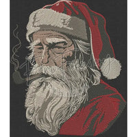 Pipe Smoking Santa 8.90 X 7.65