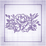 Quilt Square - Dragon Peony 3.86 X 3.86 (98mm X 98mm)