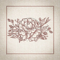 Quilt Square - Dragon Peony 4.98 X 5.01 (126.5mm X 127.3mm)