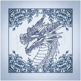 Quilt Square - Dragon Selfie Portrait 1 5.03 X 5.02 (127.8mm X 127.5mm)