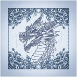 Quilt Square - Dragon Selfie Portrait 1 5.03 X 5.02 (127.8mm X 127.5mm)