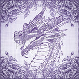Quilt Square - Dragon Selfie Portrait 1 7.77 X 7.80 (197.4mm X 198.1mm)