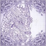 Quilt Square - Dragon Selfie Portrait 10 7.77 X 7.80 (197.4mm X 198.1mm)