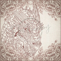 Quilt Square - Dragon Selfie Portrait 10 9.97 X 10.00 (253.2mm X 254mm)