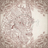 Quilt Square - Dragon Selfie Portrait 10 9.97 X 10.00 (253.2mm X 254mm)
