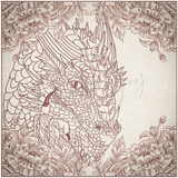 Quilt Square - Dragon Selfie Portrait 10 9.97 X 10.00 (253.2mm X 254mm)