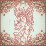 Quilt Square - Dragon Selfie Portrait 2 6.08 X 6.10 (154.8mm X 154.9mm)