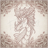 Quilt Square - Dragon Selfie Portrait 2 9.97 X 10.00 (253.2mm X 254mm)