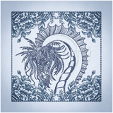 Quilt Square - Dragon Selfie Portrait 3 5.03 X 5.02 127.8mm X 127.5mm)