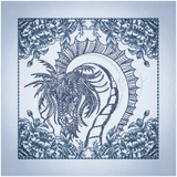 Quilt Square - Dragon Selfie Portrait 3 5.03 X 5.02 127.8mm X 127.5mm)