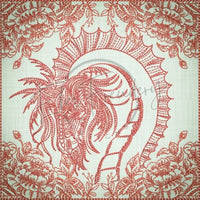 Quilt Square - Dragon Selfie Portrait 3 6.08 X 6.10 (154.8mm X 154.9mm)