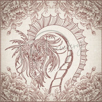 Quilt Square - Dragon Selfie Portrait 3 9.97 X 10.00 (253.2mm X 254mm)