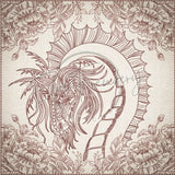 Quilt Square - Dragon Selfie Portrait 3 9.97 X 10.00 (253.2mm X 254mm)