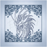 Quilt Square - Dragon Selfie Portrait 4 5.03 X 5.02 (127.8mm X 127.5mm)