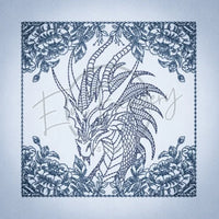 Quilt Square - Dragon Selfie Portrait 4 5.03 X 5.02 (127.8mm X 127.5mm)