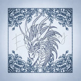 Quilt Square - Dragon Selfie Portrait 4 5.03 X 5.02 (127.8mm X 127.5mm)