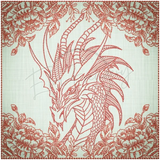 Quilt Square - Dragon Selfie Portrait 4 6.08 X 6.10 (154.8mm X 154.9mm)