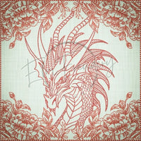 Quilt Square - Dragon Selfie Portrait 4 6.08 X 6.10 (154.8mm X 154.9mm)