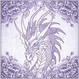 Quilt Square - Dragon Selfie Portrait 4 7.77 X 7.80 (197.4mm X 198.1mm)
