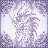 Quilt Square - Dragon Selfie Portrait 4 7.77 X 7.80 (197.4mm X 198.1mm)