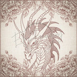 Quilt Square - Dragon Selfie Portrait 4 9.97 X 10.00 (253.2mm X 254mm)