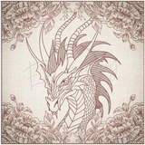 Quilt Square - Dragon Selfie Portrait 4 9.97 X 10.00 (253.2mm X 254mm)