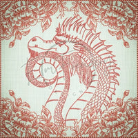 Quilt Square - Dragon Selfie Portrait 5 6.08 X 6.10 (154.8mm X 154.9mm)