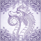 Quilt Square - Dragon Selfie Portrait 5 7.77 X 7.80 (197.4mm X 198.1mm)
