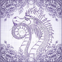 Quilt Square - Dragon Selfie Portrait 5 7.77 X 7.80 (197.4mm X 198.1mm)