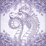 Quilt Square - Dragon Selfie Portrait 5 7.77 X 7.80 (197.4mm X 198.1mm)