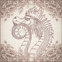 Quilt Square - Dragon Selfie Portrait 5 9.97 X 10.00 (253.2mm X 254mm)