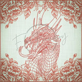 Quilt Square - Dragon Selfie Portrait 6 6.08 X 6.10 (154.8mm X 154.9mm)