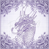 Quilt Square - Dragon Selfie Portrait 6 7.77 X 7.80 (197.4mm X 198.1mm)