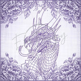 Quilt Square - Dragon Selfie Portrait 6 7.77 X 7.80 (197.4mm X 198.1mm)