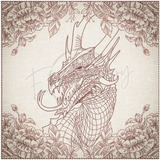Quilt Square - Dragon Selfie Portrait 6 9.97 X 10.00 (253.2mm X 254mm)