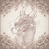 Quilt Square - Dragon Selfie Portrait 6 9.97 X 10.00 (253.2mm X 254mm)