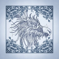 Quilt Square - Dragon Selfie Portrait 7 5.03 X 5.02 (127.8mm X 127.5mm)