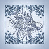 Quilt Square - Dragon Selfie Portrait 7 5.03 X 5.02 (127.8mm X 127.5mm)