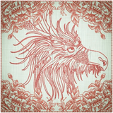 Quilt Square - Dragon Selfie Portrait 7 6.08 X 6.10 (154.8mm X 154.9mm)