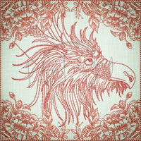 Quilt Square - Dragon Selfie Portrait 7 6.08 X 6.10 (154.8mm X 154.9mm)