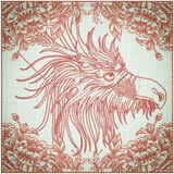 Quilt Square - Dragon Selfie Portrait 7 6.08 X 6.10 (154.8mm X 154.9mm)