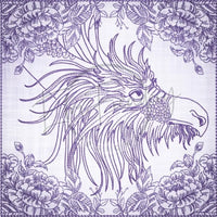 Quilt Square - Dragon Selfie Portrait 7 7.77 X 7.80 (197.4mm X 198.1mm)