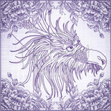 Quilt Square - Dragon Selfie Portrait 7 7.77 X 7.80 (197.4mm X 198.1mm)