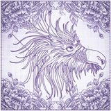 Quilt Square - Dragon Selfie Portrait 7 7.77 X 7.80 (197.4mm X 198.1mm)