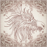Quilt Square - Dragon Selfie Portrait 7 9.97 X 10.00 (253.2mm X 254mm)
