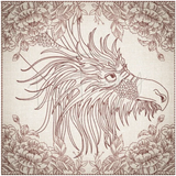 Quilt Square - Dragon Selfie Portrait 7 9.97 X 10.00 (253.2mm X 254mm)